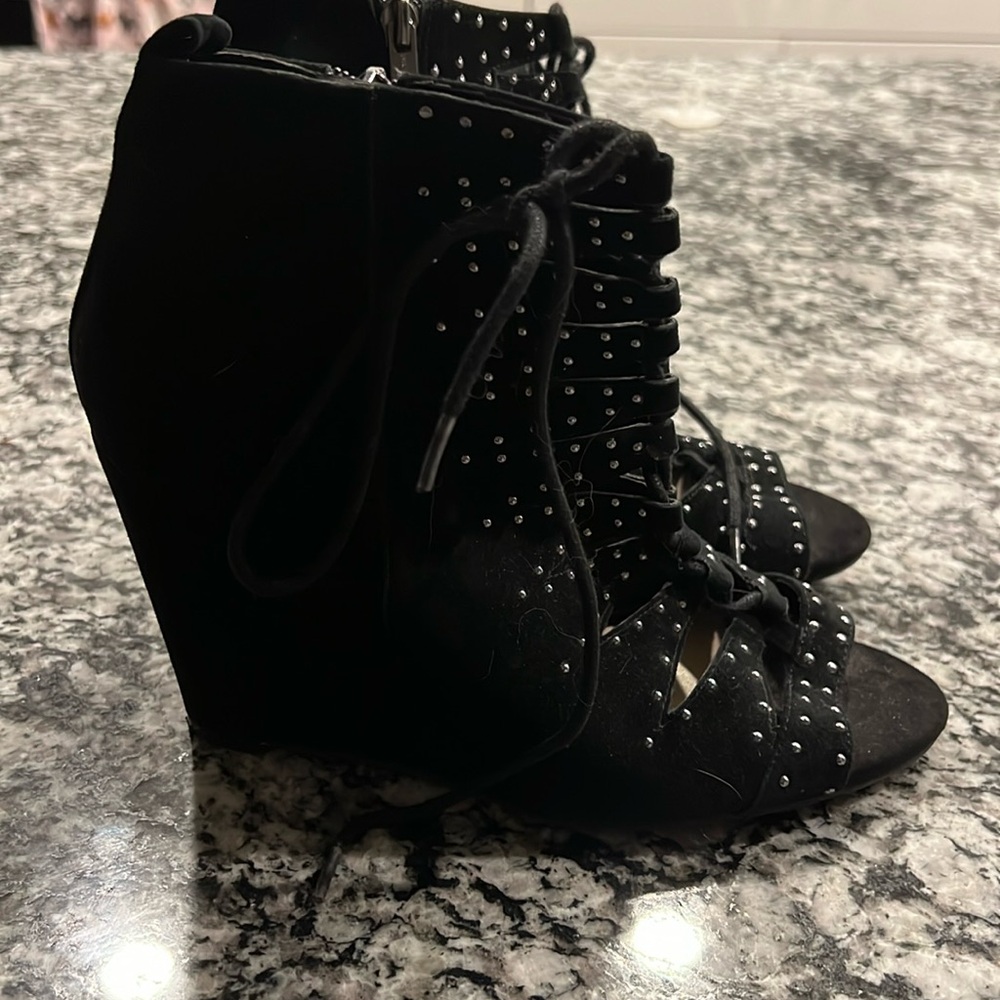 Suede wedges